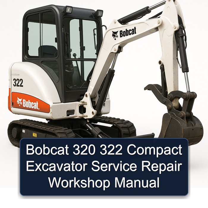 Bobcat 320 322 Compact Excavator Service Repair Workshop Manual 