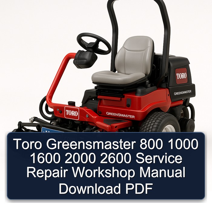 Manual de Servicio y Reparación Toro Greensmaster 800, 1000, 1600, 2000, 2600 (PDF)
