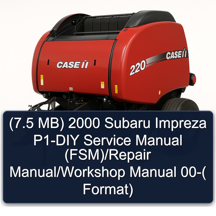 (7.5 MB) 2000 Subaru Impreza P1-DIY Service Manual (FSM)/Repair Manual/Workshop Manual 00-( Format)