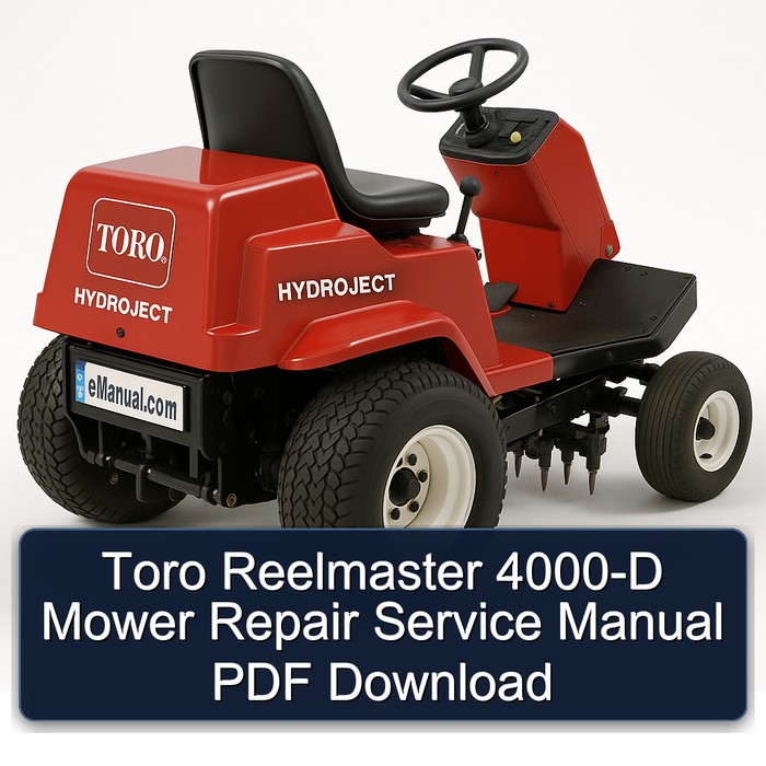 Toro Reelmaster 4000-D Mower Repair Service Manual PDF Download