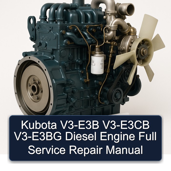 Manual de Reparación Completo del Motor Diesel Kubota V3-E3B, V3-E3CB y V3-E3BG