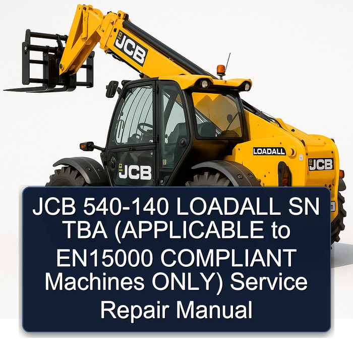 JCB 540-140 LOADALL SN TBA (APPLICABLE to EN15000 COMPLIANT Machines ONLY) Service Repair Manual