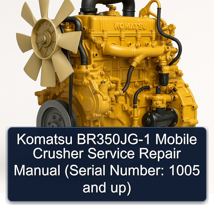 Komatsu BR350JG-1 Mobile Crusher Manual de servicio y reparación (Serial Number: 1005 and up)