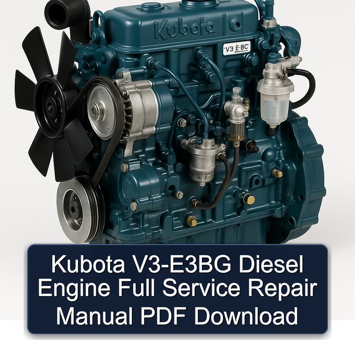 Manual de Reparación Completo del Motor Diesel Kubota V3-E3BG (PDF)