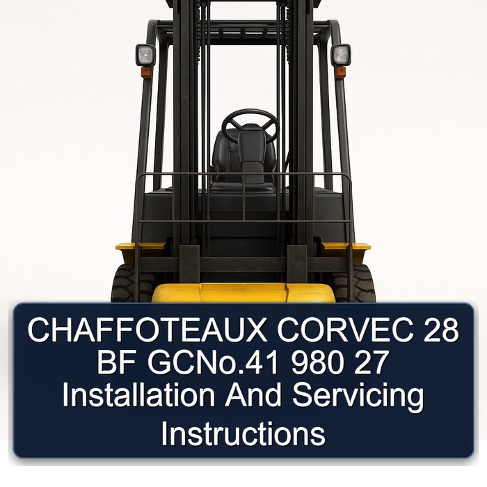 CHAFFOTEAUX CORVEC 28 BF GCNo.41 980 27 Installation And Servicing Instructions