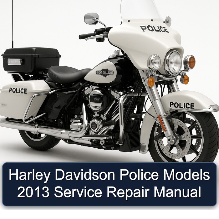 Harley Davidson Police Models 2013 Manual de servicio y reparación