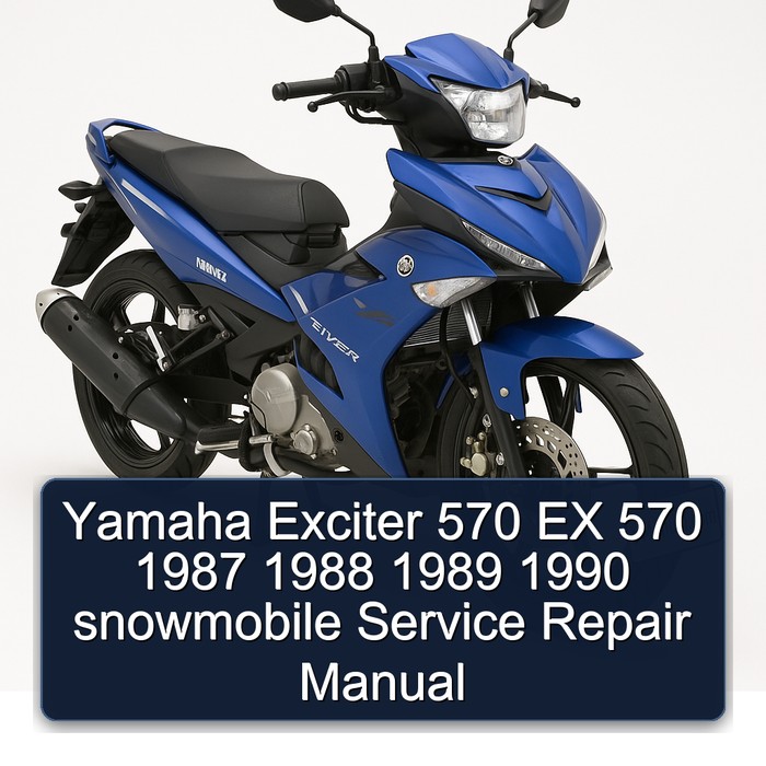 Yamaha Exciter 570 EX 570 1987 1988 1989 1990 snowmobile Manual de servicio y reparación