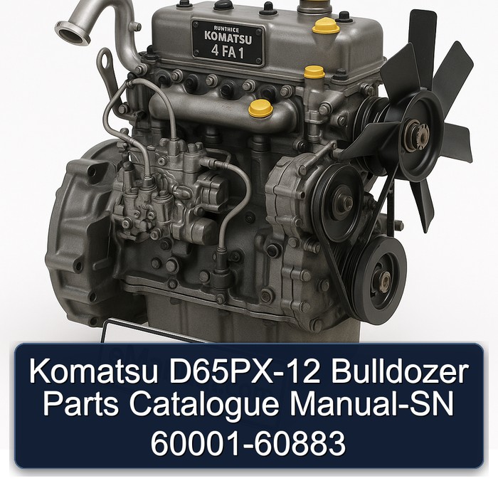 Catálogo de Piezas y Manual del Bulldozer Komatsu D65PX-12 - Números de Serie 60001-60883