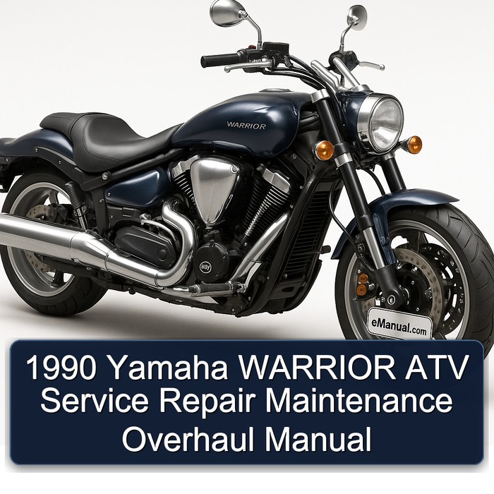 1990 Yamaha WARRIOR ATV Service Repair Maintenance Overhaul Manual 