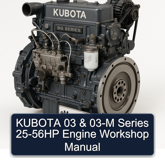 KUBOTA 03 & 03-M Serie 25-56 PS Motor Werkstatt Handbuch