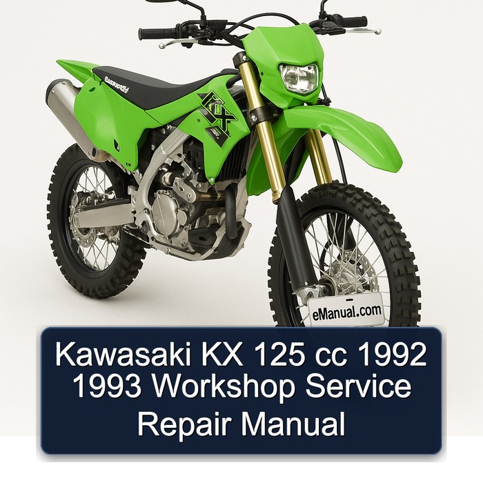 Kawasaki KX 125 cc 1992 1993 Workshop Service Repair Manual