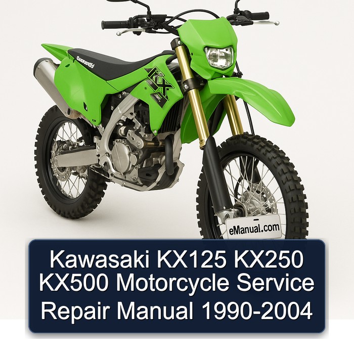 Kawasaki KX125 KX250 KX500 Motorcycle Service Repair Manual 1990-2004