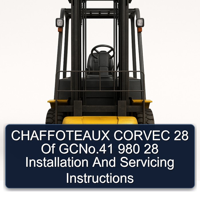CHAFFOTEAUX CORVEC 28 Of GCNo.41 980 28 Installation And Servicing Instructions