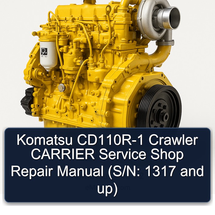 Manual de Reparación del Taller de Servicio para la Retroexcavadora de Cadenas Komatsu CD110R-1 (N.º de Serie: 1317 en adelante)