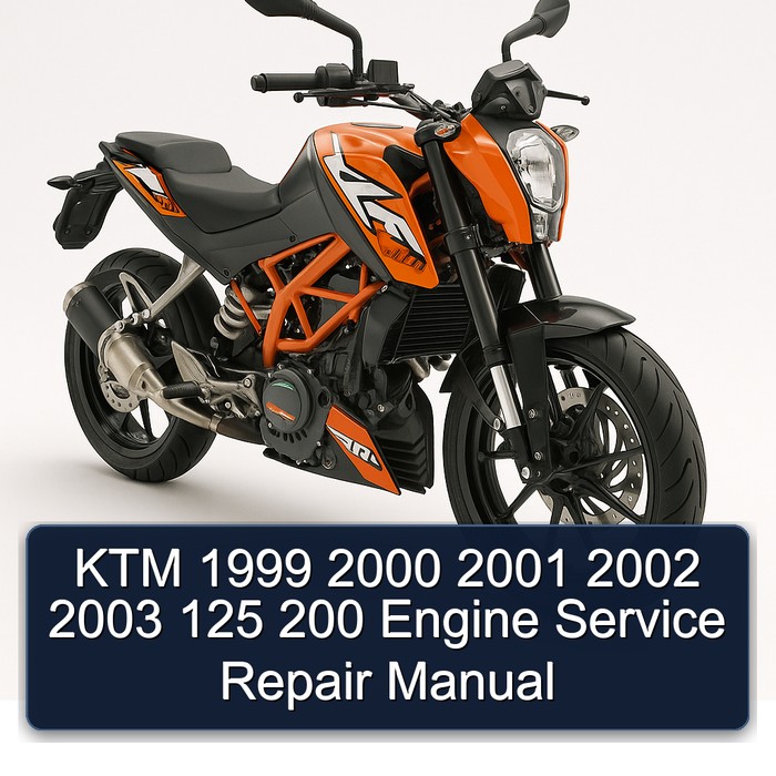 KTM 1999 2000 2001 2002 2003 125 200 Engine Manual de servicio y reparación