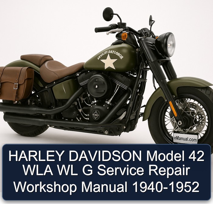 HARLEY DAVIDSON Model 42 WLA WL G Service Repair Workshop Manual 1940-1952