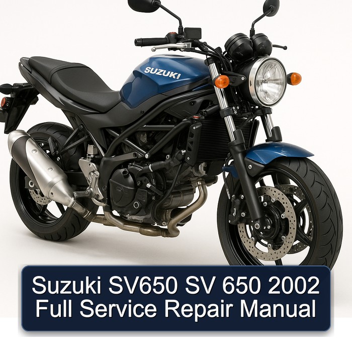 Suzuki SV650 SV 650 2002 Full Manual de servicio y reparación