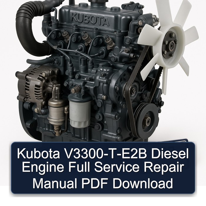 Manual de Reparación Completo del Motor Diesel Kubota V3300-T-E2B (PDF)