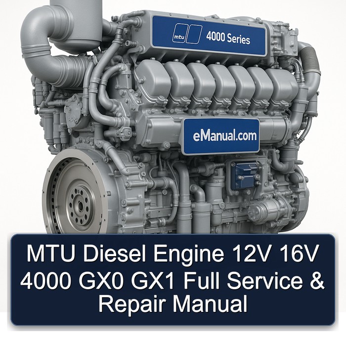 MTU Diesel Engine 12V 16V 4000 GX0 GX1 Full Manual de servicio y reparación
