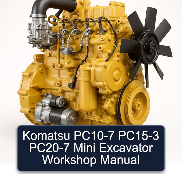 Komatsu PC10-7 PC15-3 PC20-7 Mini Excavator Workshop Manual 