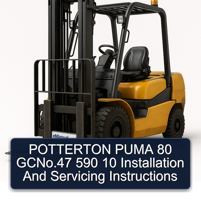POTTERTON PUMA 80 GCNo.47 590 10 Installation And Servicing Instructions