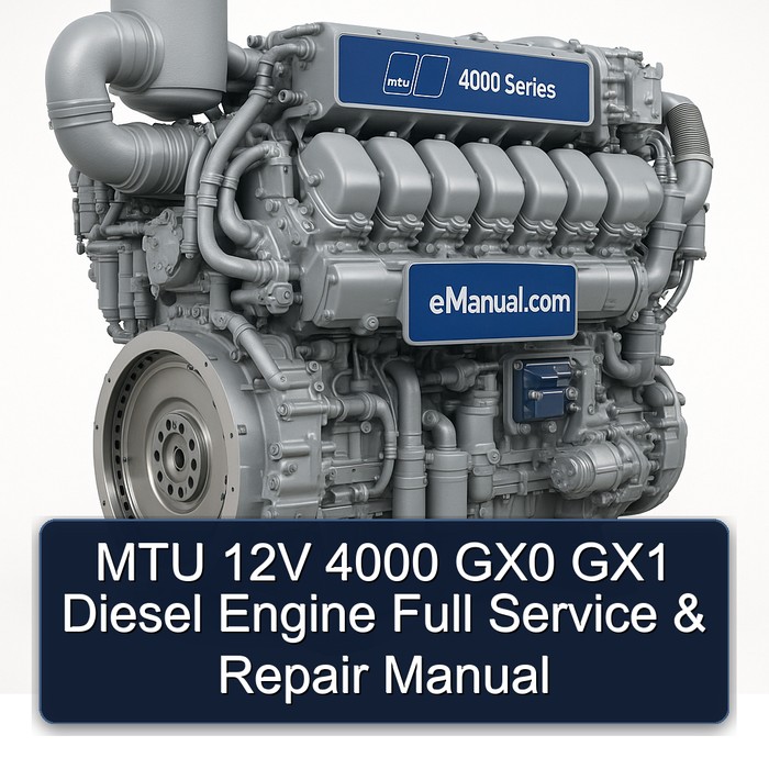MTU 12V 4000 GX0 GX1 Diesel Engine Full Service & Repair Manual 