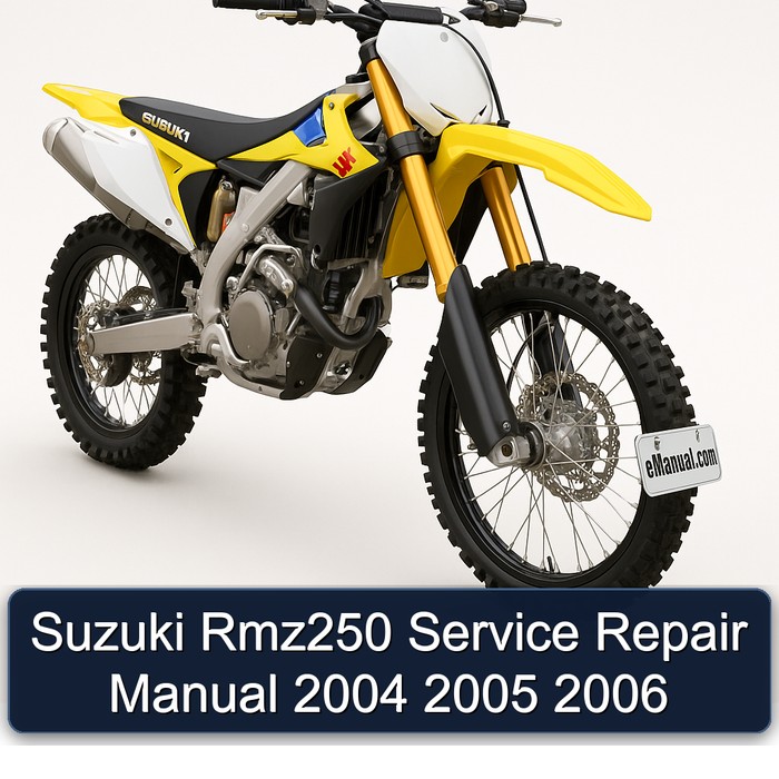 Suzuki Rmz250 Manual de servicio y reparación 2004 2005 2006