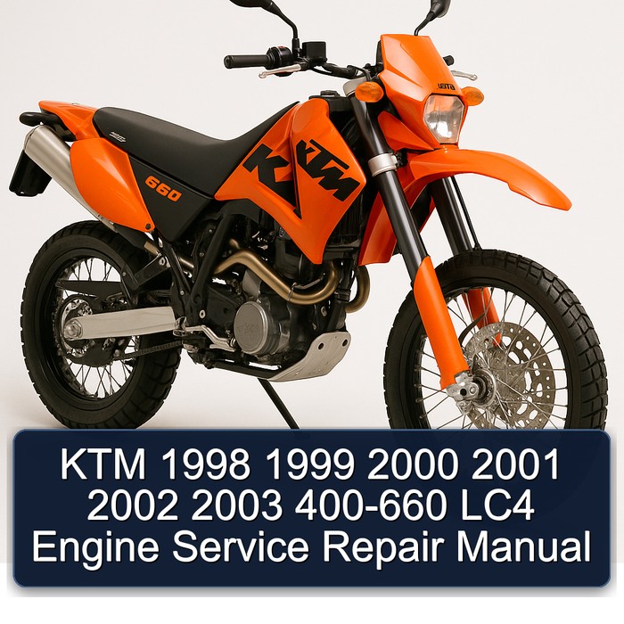KTM 1998 1999 2000 2001 2002 2003 400-660 LC4 Engine Manual de servicio y reparación