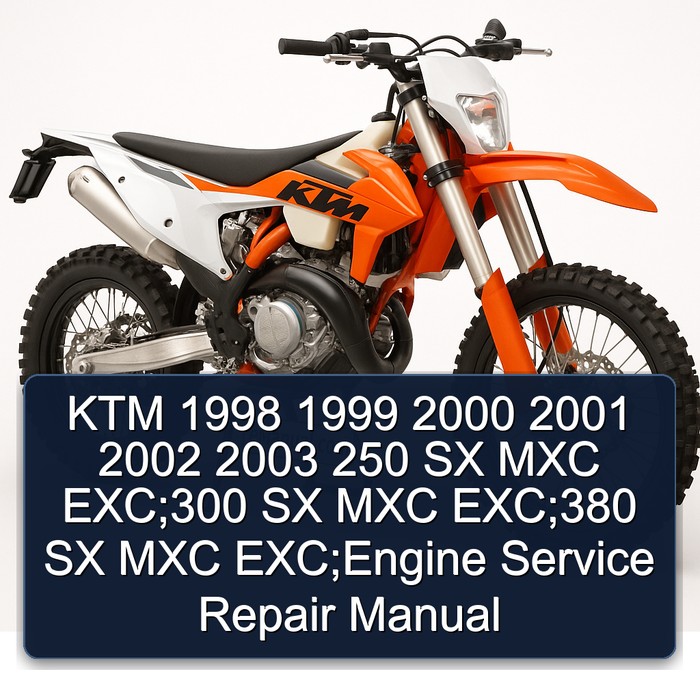 KTM 1998 1999 2000 2001 2002 2003 250 SX MXC EXC;300 SX MXC EXC;380 SX MXC EXC;Engine Service Repair Manual