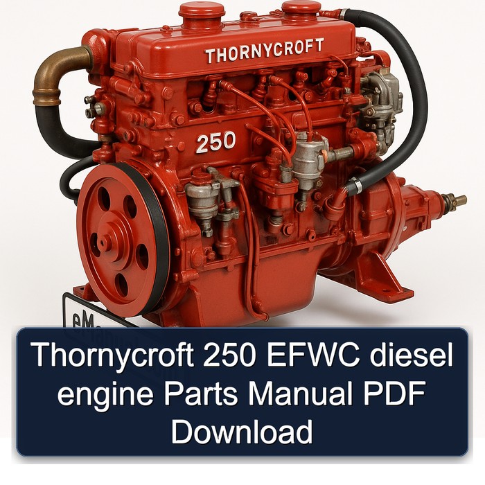 Manual de Partes del Motor Diesel Thornycroft 250 EFWC (PDF)