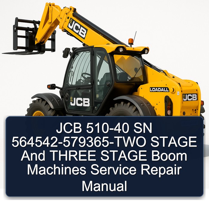 JCB 510-40 SN 564542-579365-TWO STAGE And THREE STAGE Boom Machines Service Repair Manual 
