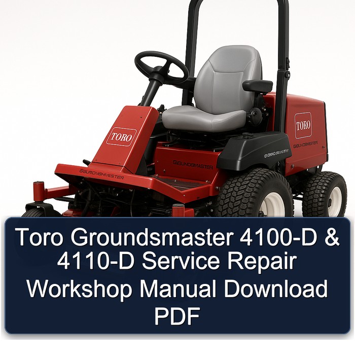 Manual de Servicio y Reparación Toro Groundsmaster 4100-D y 4110-D (PDF)