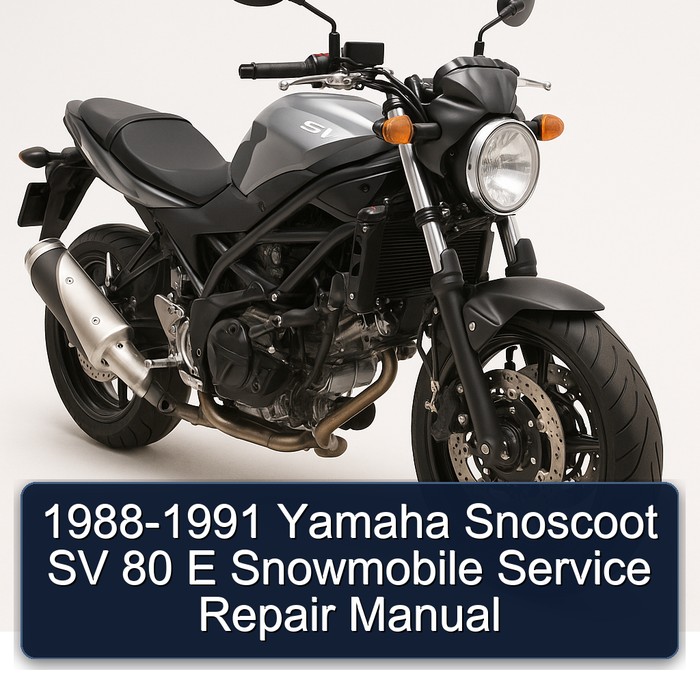 1988-1991 Yamaha Snoscoot SV 80 E Snowmobile Service Repair Manual