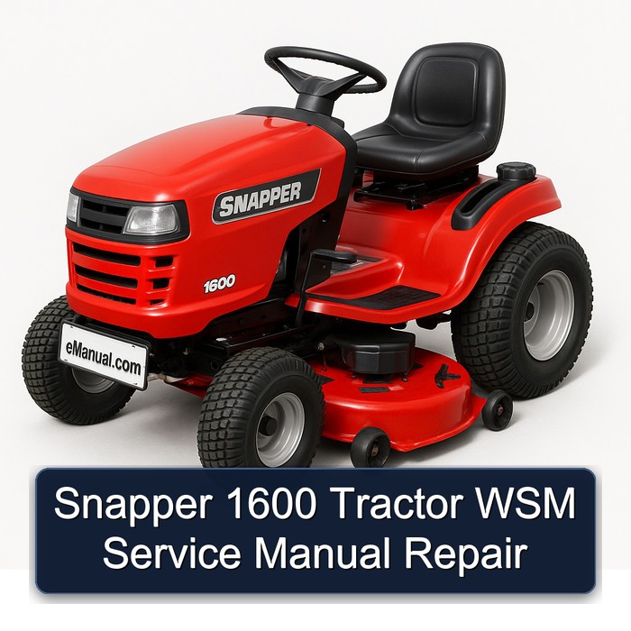 Manual de Servicio y Reparación Tractor Snapper 1600 WSM