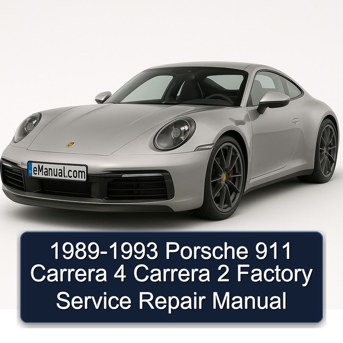 1989-1993 Porsche 911 Carrera 4 Carrera 2 Factory Manual de servicio y reparación