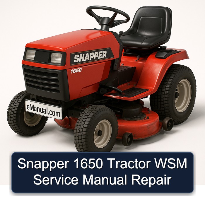 Manual de Servicio y Reparación Tractor Snapper 1650 WSM