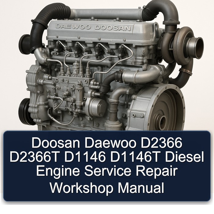 Manual de Reparación y Servicio del Motor Diésel Doosan Daewoo D2366, D2366T, D1146, D1146T