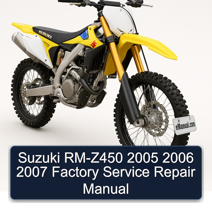 Suzuki RM-Z450 2005 2006 2007 Factory Manual de servicio y reparación