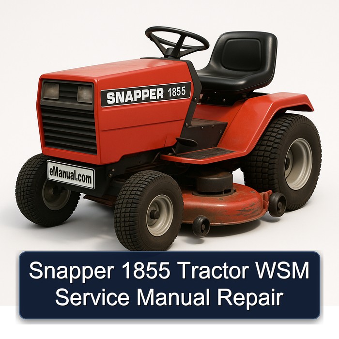 Snapper 1855 Tractor WSM Service Manual Repair