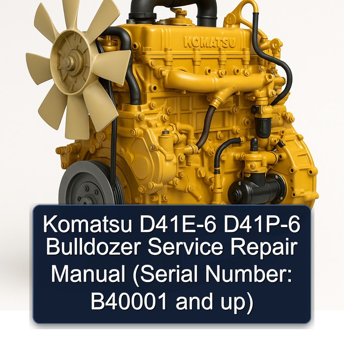 Komatsu D41E-6 D41P-6 Bulldozer Manual de servicio y reparación (Serial Number: B40001 and up)