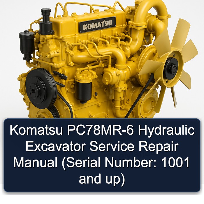 Komatsu PC78MR-6 Hydraulic Excavator Manual de servicio y reparación (Serial Number: 1001 and up)