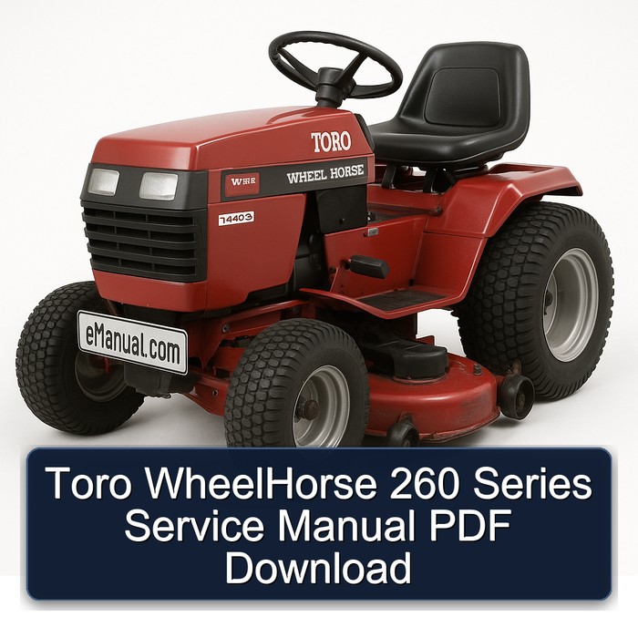 Manual de Servicio Toro WheelHorse Serie 260 PDF