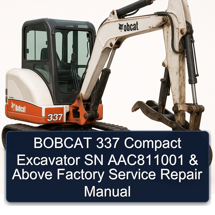 BOBCAT 337 Compact Excavator SN AAC811001 & Above Factory Service Repair Manual