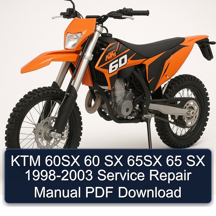 KTM 60SX 60 SX 65SX 65 SX 1998-2003 Manual de servicio y reparación PDF Download
