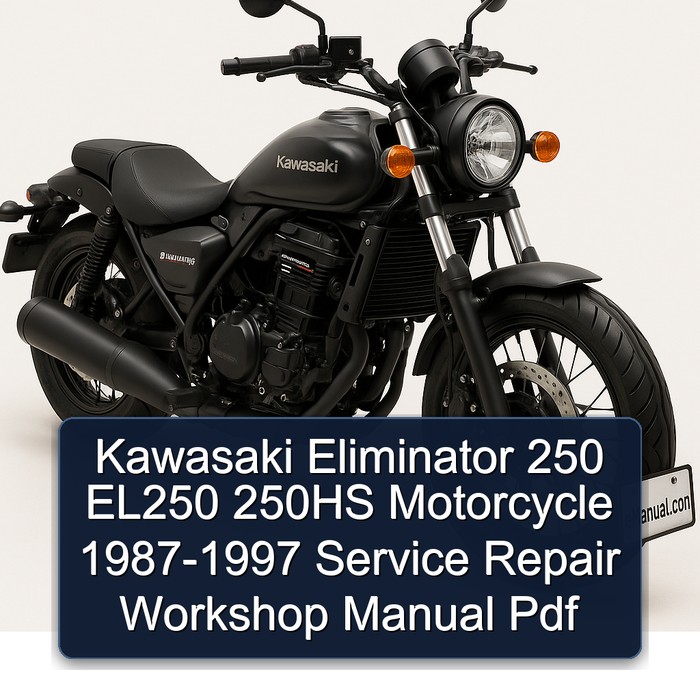 Kawasaki Eliminator 250 EL250 250HS Motorcycle 1987-1997 Service Repair Workshop Manual Pdf