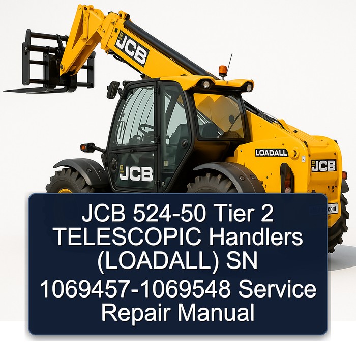 JCB 524-50 Tier 2 TELESCOPIC Handlers (LOADALL) SN 1069457-1069548 Service Repair Manual 