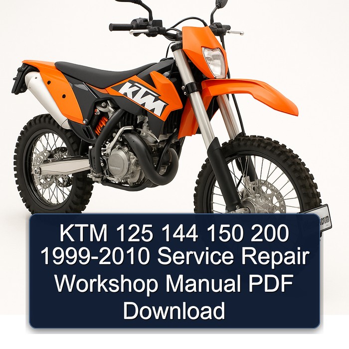 KTM 125 144 150 200 1999-2010 Service Repair Workshop Manual PDF Download