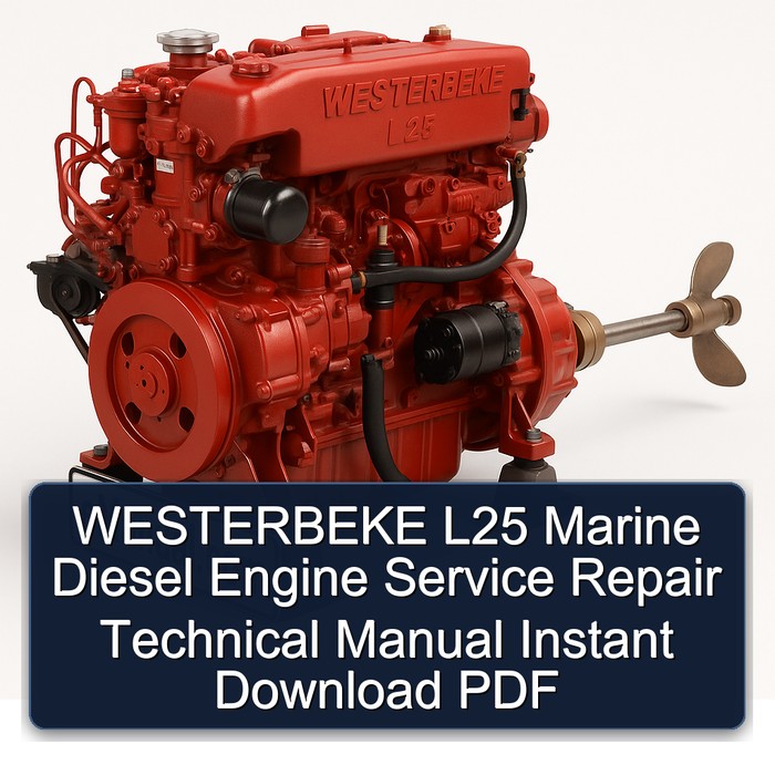 WESTERBEKE L25 Marine Diesel Engine Service Repair Technical Manual Instant Download PDF