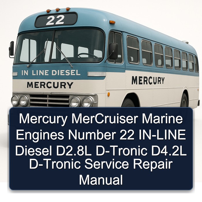 Mercury MerCruiser Marine Engines Number 22 IN-LINE Diesel D2.8L D-Tronic D4.2L D-Tronic Service Repair Manual