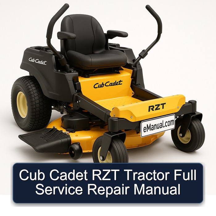 Cub Cadet Rzt Tractor Workshop Service Repair Manual PDF Download
